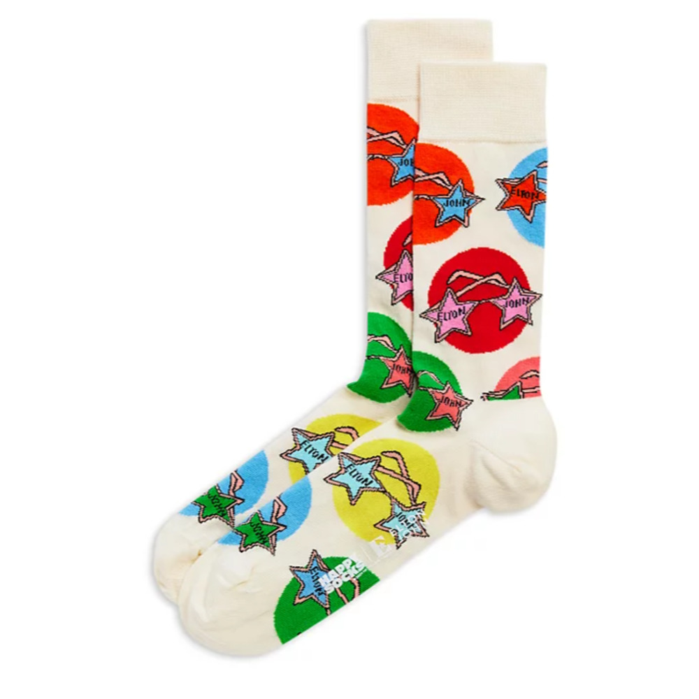 Happy Socks X Elton John Men Glasses Crew Socks Multi Fits Shoe Size 8-10